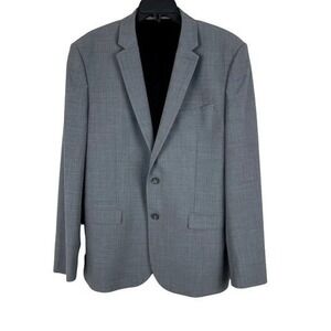 Express Wool Suit Jacket Performance Extra Slim Men 44R Grey Stretch Blazer
